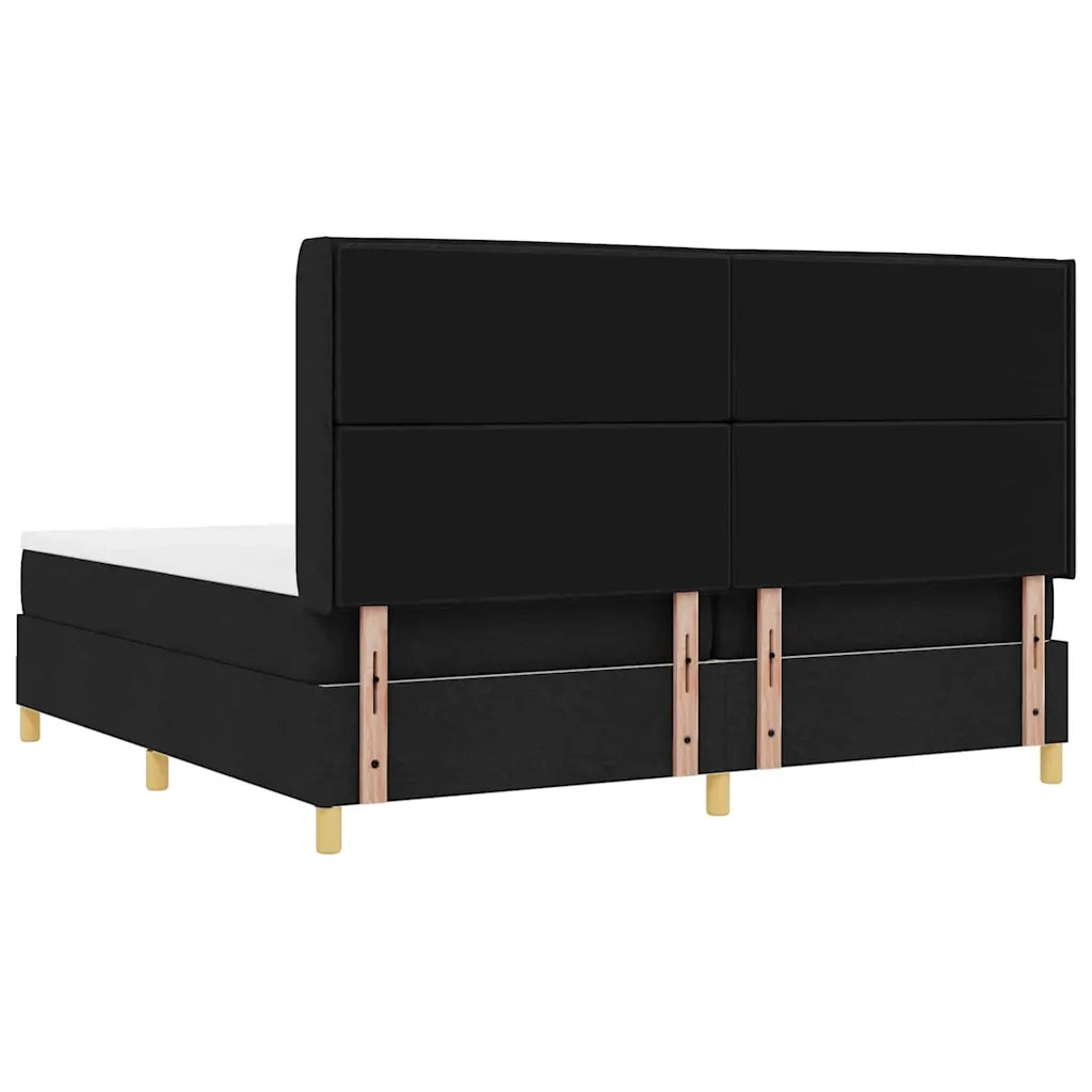 Letto a molle con materasso Nero 200 x 200 cm Tessuto 3341793