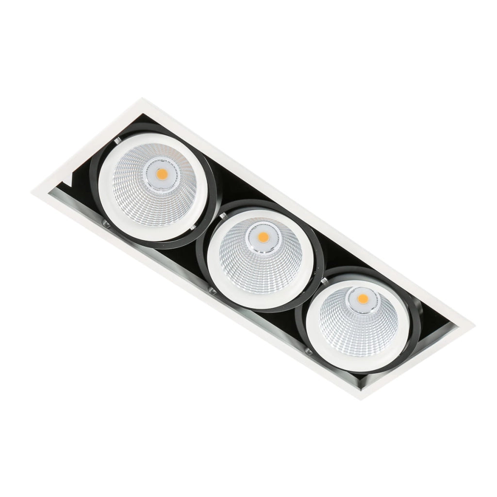 Faretto incasso Italux Vertico LED 3x18W 4000K bianco-nero