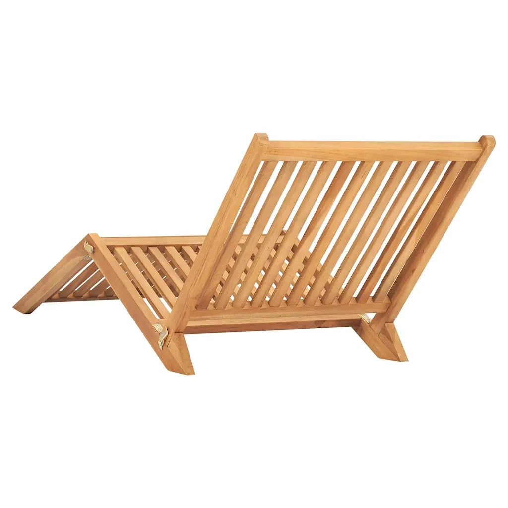 Lettino Prendisole | Sdraio da giardino | Lettino da sole in Legno Massello di Teak