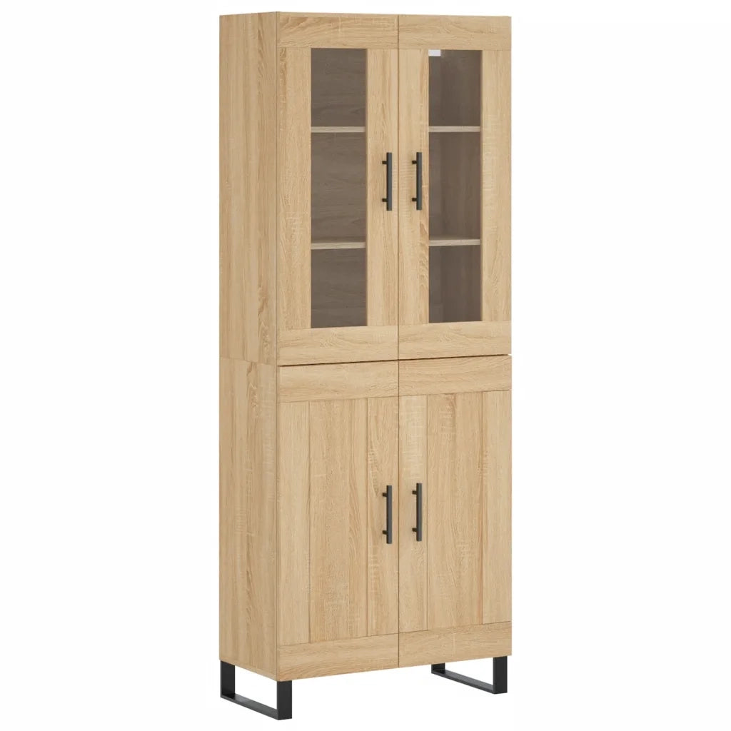 vidaXL Credenza Rovere Sonoma 69,5x34x180 cm in Legno Multistrato