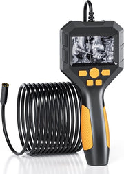 Endoscopio industriale 1080p HD - Camera di ispezione boroscopica digitale con camera idroresistente 8 mm IP68 - Schermo IPS 2,8 pollici - Cavo rigido 4,5 m - Esperienza migliore rispetto all'endoscopio Wi-Fi