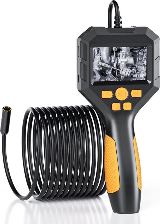 Endoscopio industriale 1080p HD - Camera di ispezione boroscopica digitale con camera idroresistente 8 mm IP68 - Schermo IPS 2,8 pollici - Cavo rigido 4,5 m - Esperienza migliore rispetto all'endoscopio Wi-Fi