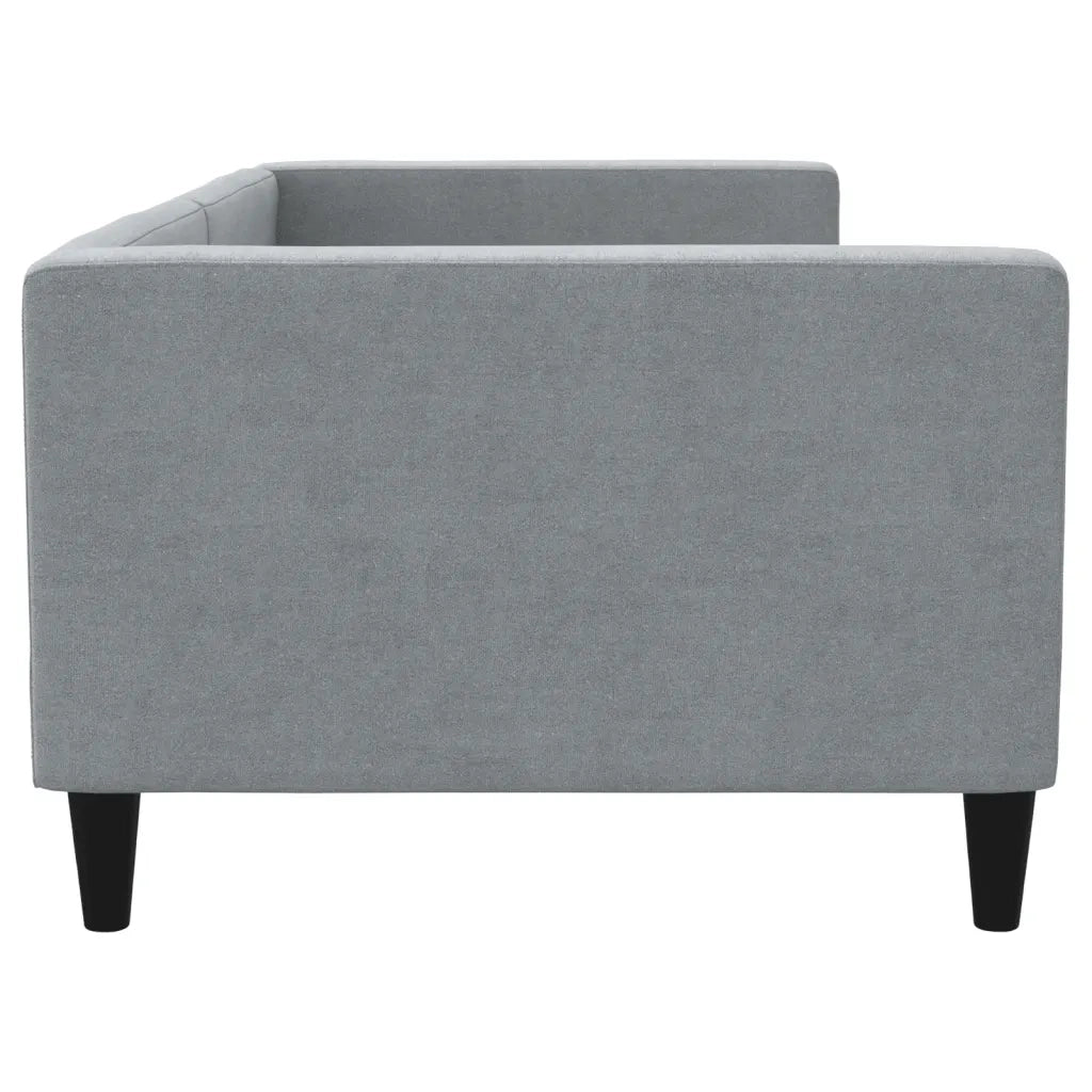 Letto da Giorno Grigio Chiaro 90x200 cm in Tessuto