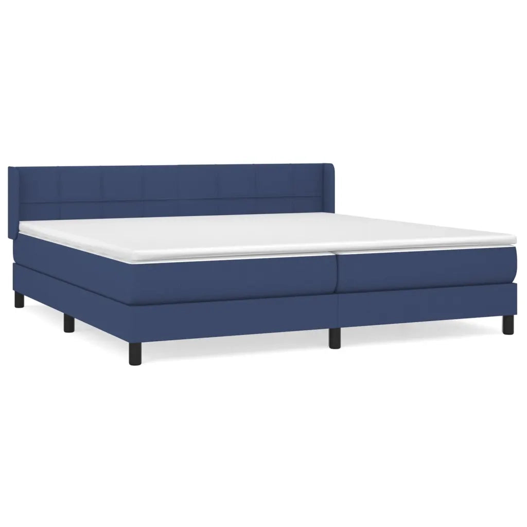 Giroletto a Molle con Materasso Blu 200x200 cm in Tessuto 3129743