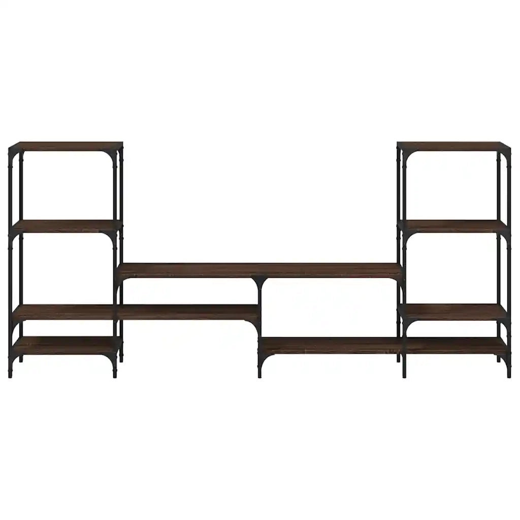 Mobile TV-Credenza per TV-Console TV Rovere Marrone 206,5x28,5x95 cm in Legno Multistrato