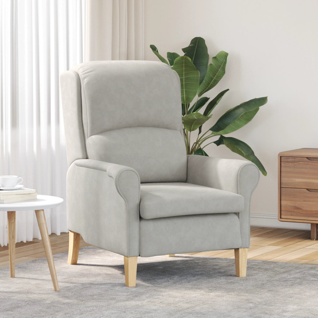 Poltrona Grigio Chiaro Grigio Chiaro Tessuto Standard Ergonomica