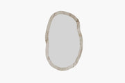 Specchio di legno "Lossa" - 52 x 86 cm - Beige marmorizzato