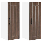Pensile da cucina | Armadietto a muro LUCCA 2 pz Rovere Marrone 30 x 31 x 80 cm