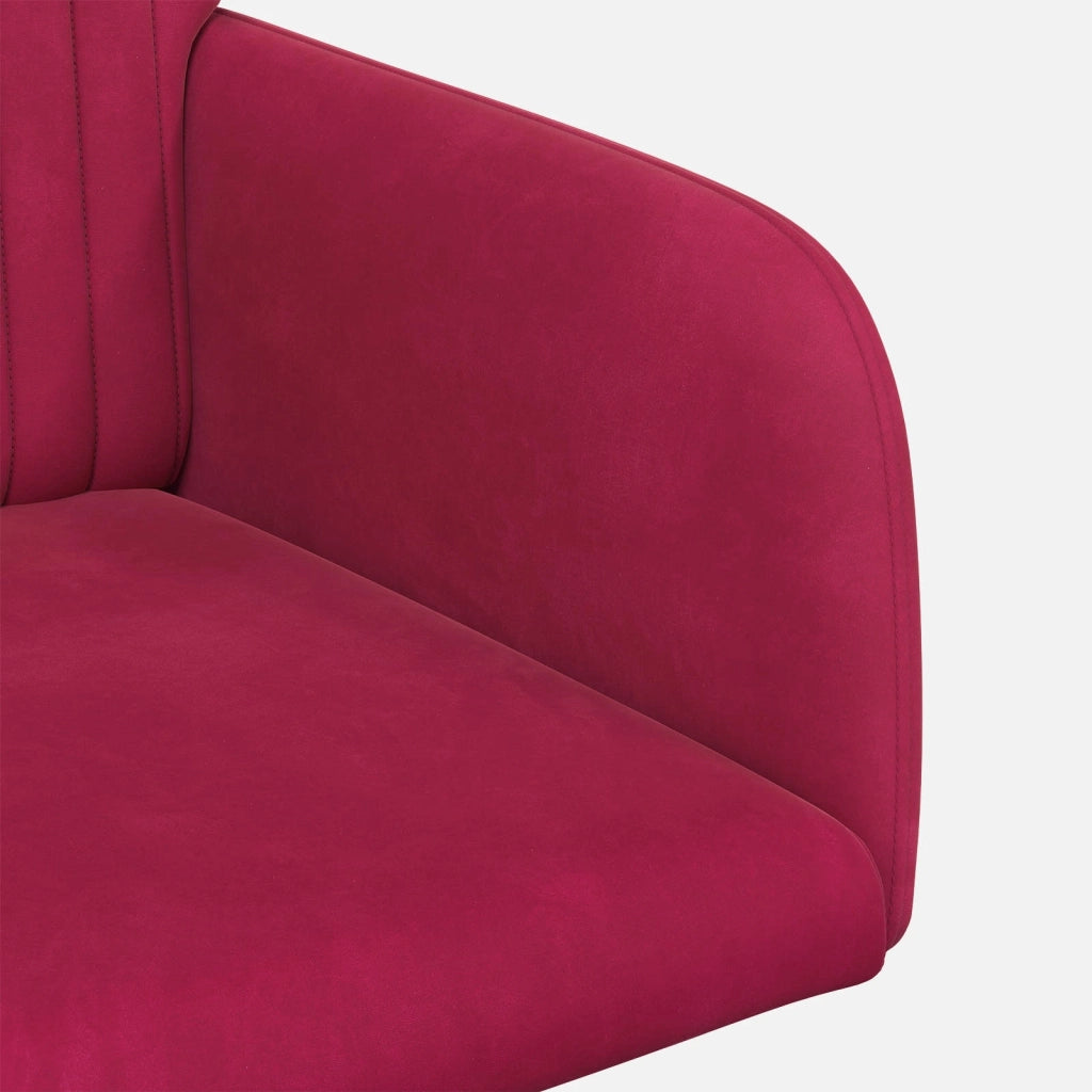 Sedie da pranzo 2 pz Velluto Rosso Vino 55 x 50 x 84 cm 42034370