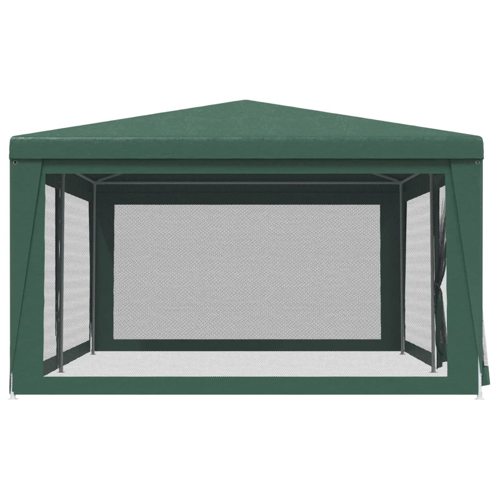 Tenda per Feste con 6 Pareti Laterali in Rete Verde 6x4 m HDPE