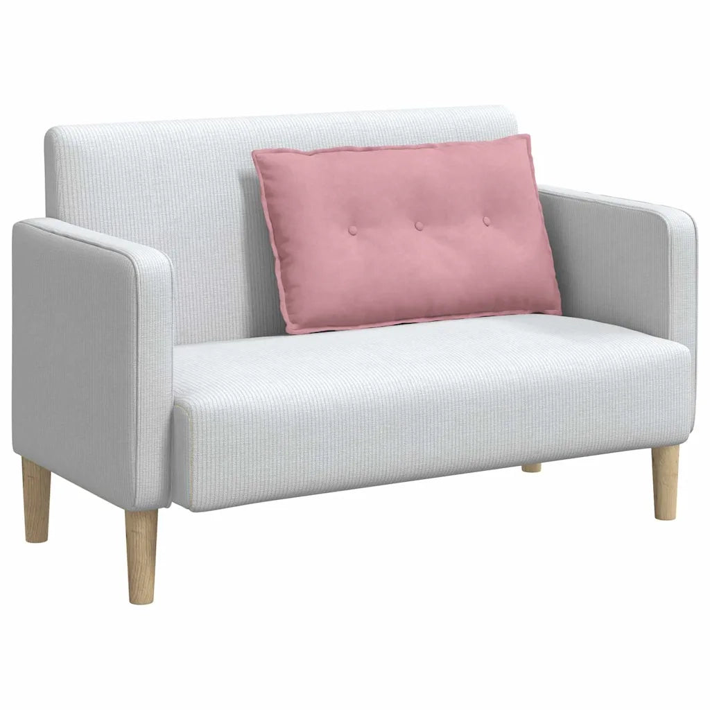 Cuscino per Schiena Rosa 80 x 50 cm Tessuto in Cords