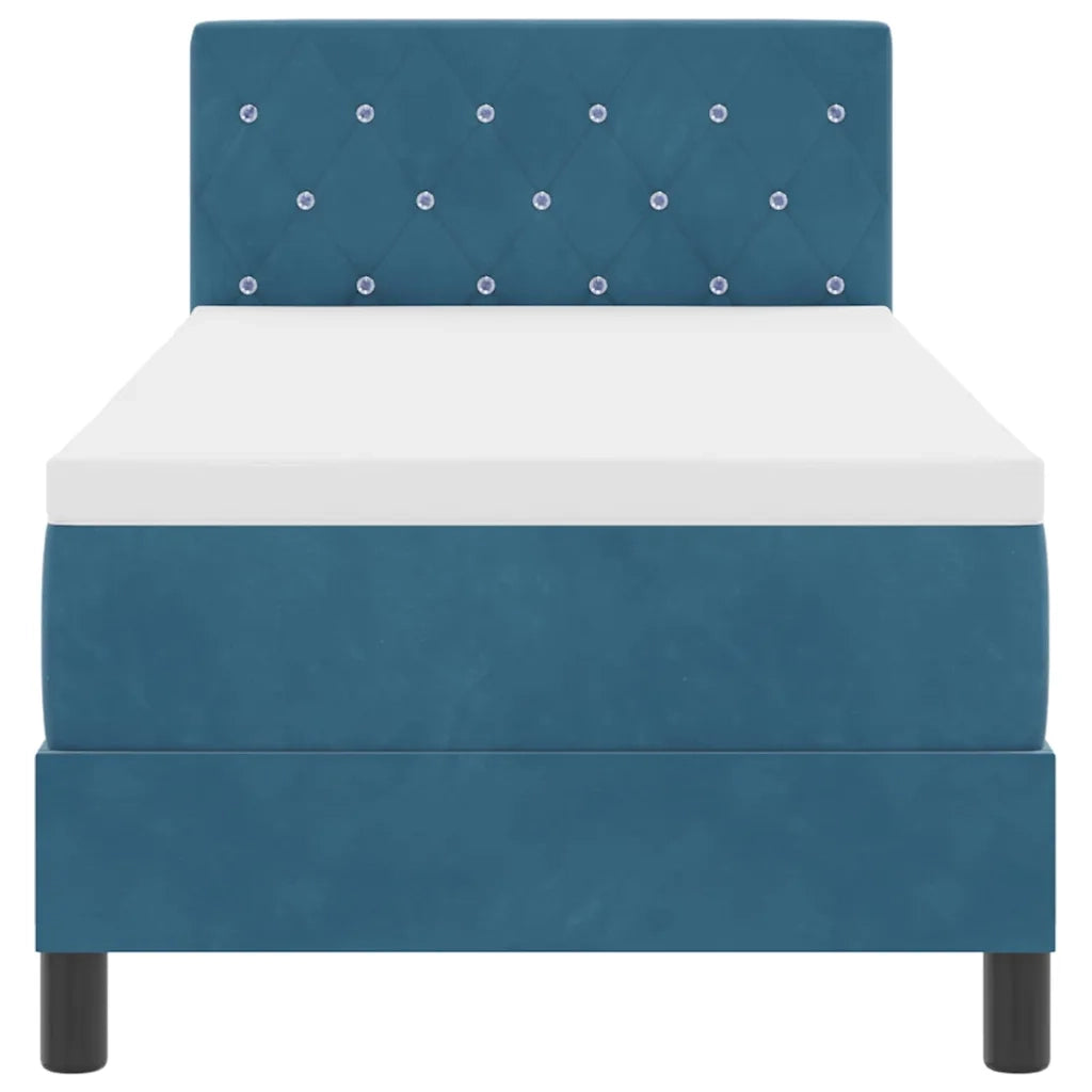 Letto a Sorgente LED con led Blu Scuro 80 x 200 cm Velluto 3342552