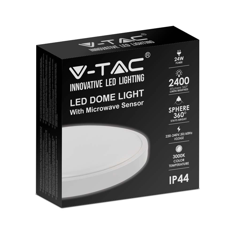 Plafoniera LED tonda 30cm 24W 4000K sensore V-TAC