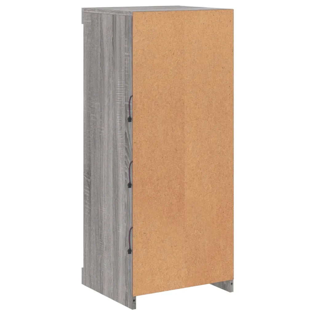 Credenza | Madia | Buffet da pranzo | Armadio da pranzo con Luci LED Grigio Sonoma 41x37x100 cm