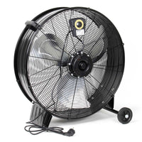 Ventilatore industriale 60 cm 180 W Ventilatore a tamburo da pavimento portatile con cavo e 3 velocità