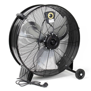 Ventilatore industriale 60 cm 180 W Ventilatore a tamburo da pavimento portatile con cavo e 3 velocità
