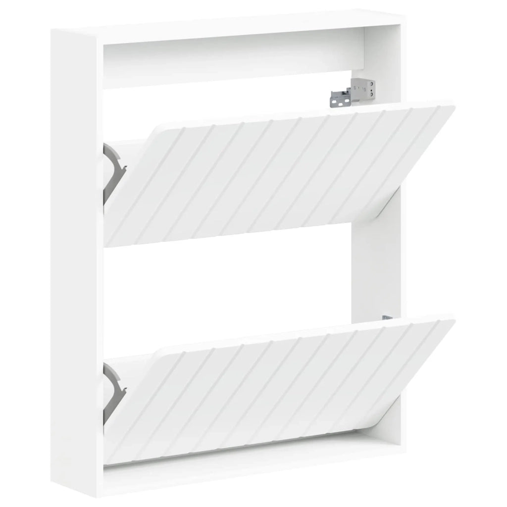 Mobiletto per Scarpe da Muro ZWOLLE 71 x 17 x 86 cm Bianco 896415