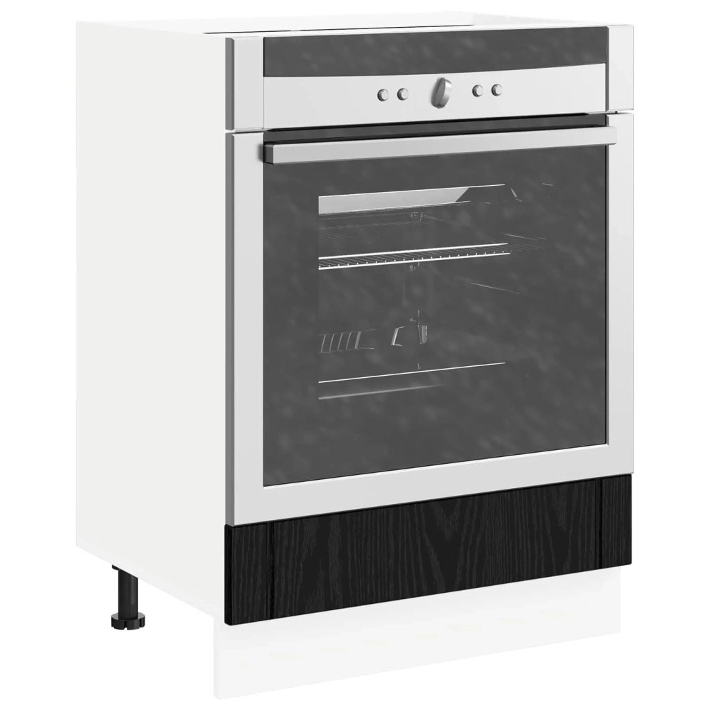 Armadio per forno LUCCA Rovere Nero 60 x 46 x 81,5 cm