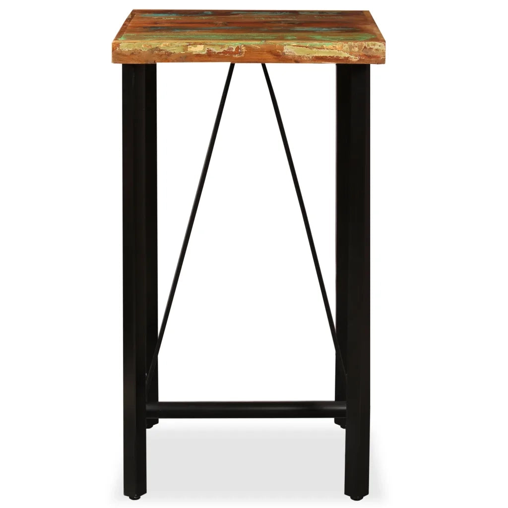Tavolo da Bar in Legno Massello di Recupero 60x60x107 cm 245439