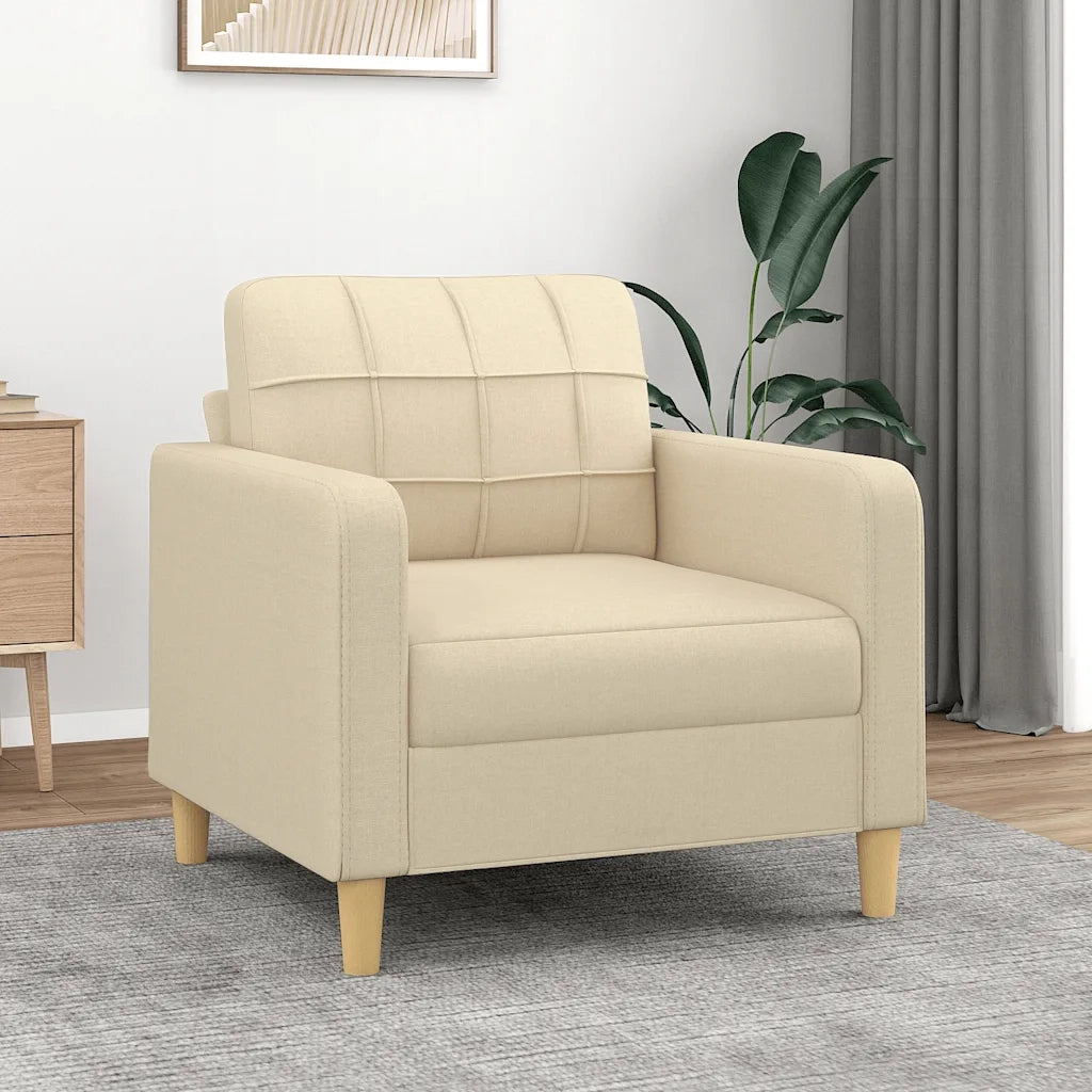 Poltrona | Sedia Relax Crema 60 cm in Tessuto