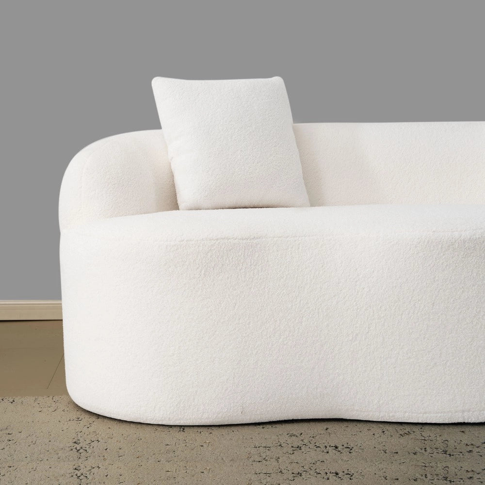 Divano Loveseat 2 Posti con Cuscini ¨C Xylo ¨C Crema, Braccioli Arrotondati