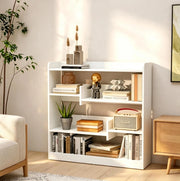 LIBRERIA Moderna 90x24x91 cm Bianco con 4 ripiani