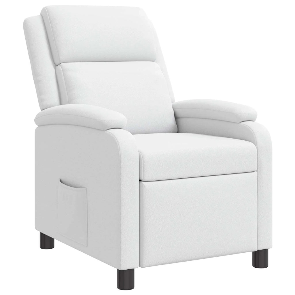 Divano Sedia-Poltrona reclinabile Bianco Similpelle 600880
