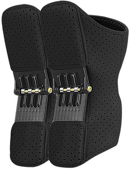 Supporto articolare ginocchi, unisex, 1 coppia di sostituenti di articolazione ginocchi, stabilizzatori di elasticità per articolazioni, adatto per arrampicarsi, inginocchiarsi e debolezza delle gambe (nero, taglia L).