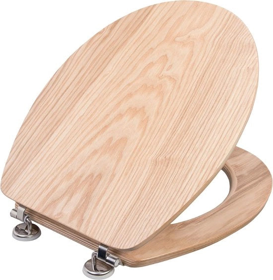 Braccio per WC "Ligna" - legno di alta qualità - rovere - comfortevole sensazione di seduta - elegante aspetto in legno adatto a ogni bagno / braccio per toilette / copertura per toilette