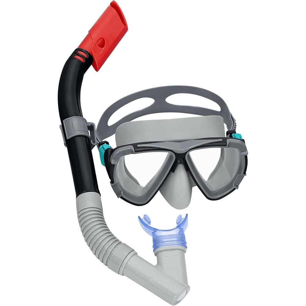 Trade Shop - Set Da Snorkeling Maschera Con Boccaglio Per Adulti Ragazzi Dominator 14+ Anni 24029 -