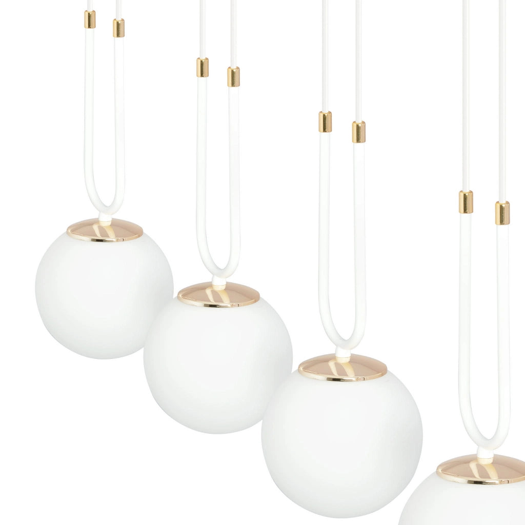Lampadario Emibig Glam 4 bianco/oro 4xE14 dimmer vetro