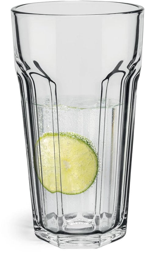 Set di bicchieri XXL da 6 pezzi - 630 ml di capacità - Design a rilievo americano - Resistenti al lavastoviglie - Translucidi - Alta qualità - Tumbler