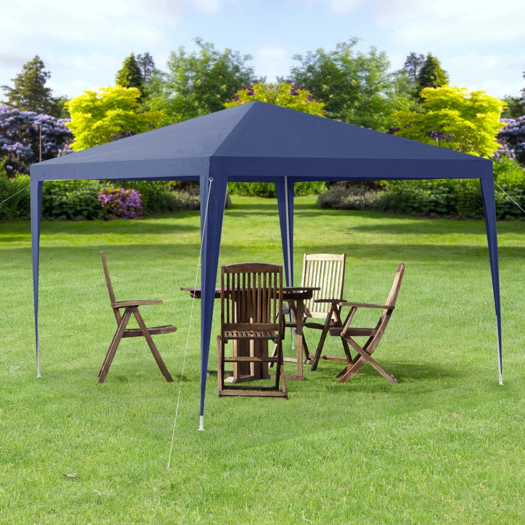 Gazebo per Eventi Wedau con Copertura Impermeabile 300x300x255 cm Blu Scuro casa.pro
