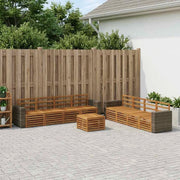 Set di divani da esterno 9 pz Naturale 3384185