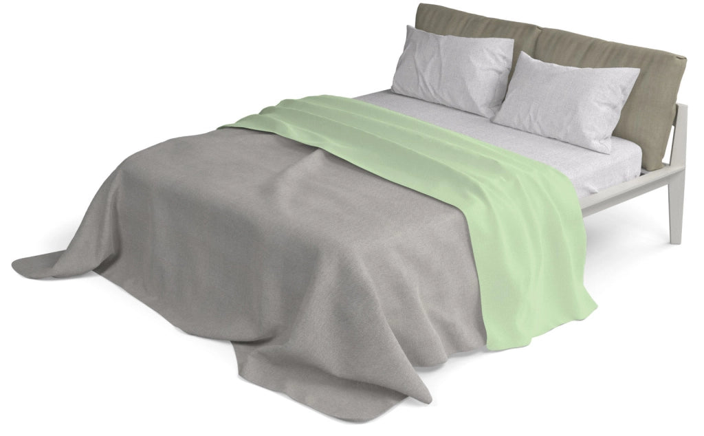 Set Lenzuola Singolo Sopra Sotto e Federe in Cotone Pistacchio