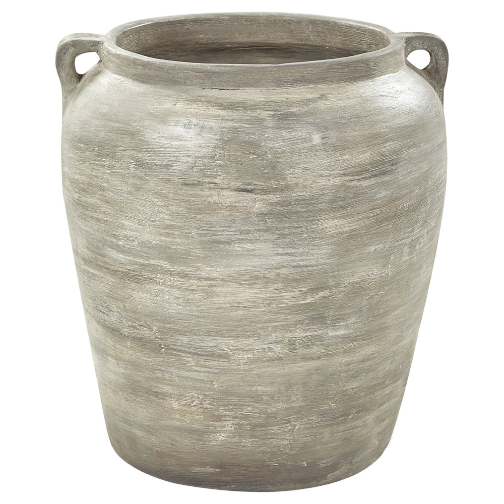 Vaso per piante in terracotta ovale grigio ⌀ 40 cm Accessori per giardino e soggiorno per esterni interni