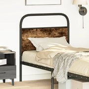Testiera-Testata-Testiera Decorativa Rovere Fumo 80 cm in Acciaio e Legno Multistrato