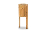Cestino Tondo 517 Giochipark legno pino nordico acciaio zincato 28L Ø33x48h - Da interrare