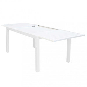 Tavolo Formentera 160/240x90x75 h cm in Alluminio Bianco