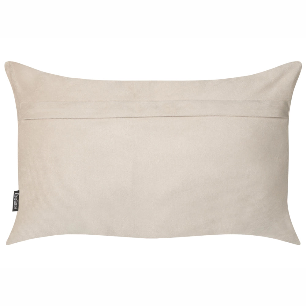 Set di 2 cuscini decorativi in velluto beige chiaro con motivo a fiocco 50 x 30 cm Accessorio decorativo
