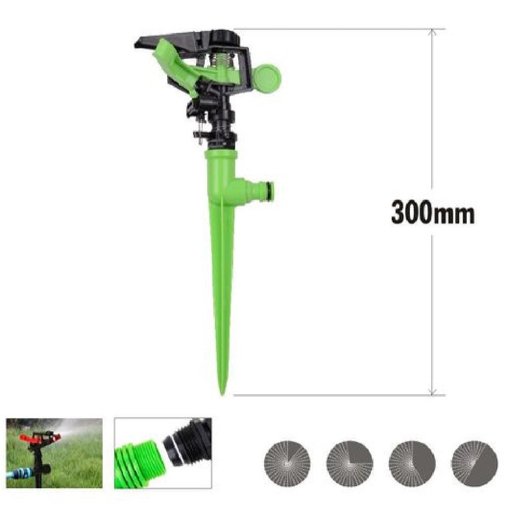 Trade Shop - Irrigatore A Settore Regolabile Con Innesto Rapido Per Prato Giardino 300mm 90003 -