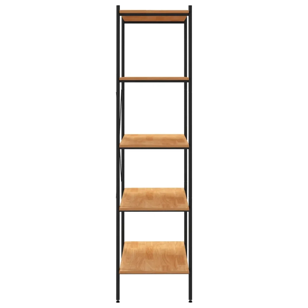 Scaffale con 5 Mensole Nero e Rovere 80x40x163 cm cod mxl 6158
