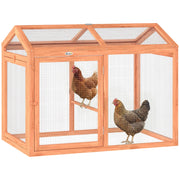 Poulailler in Legno con Perch e Doppie Porte ¨C zephmum ¨C 104x70.5x84 cm Arancione