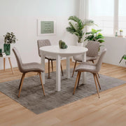 Tavolo rotondo allungabile Coburg 100 100x76x100 cm colore bianco