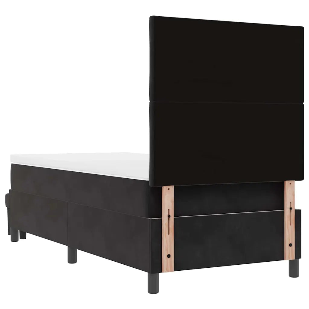 Letto a molle con testiera Nero 200 x 90 cm Velluto 3344554