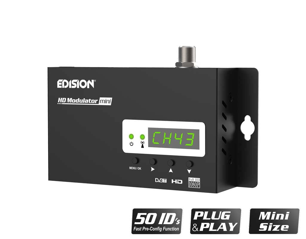 EDISION MODULATORE RF DIGITALE FULL HD HDMI DVB-T T2 NUOVO MODELLO TELECAMERE