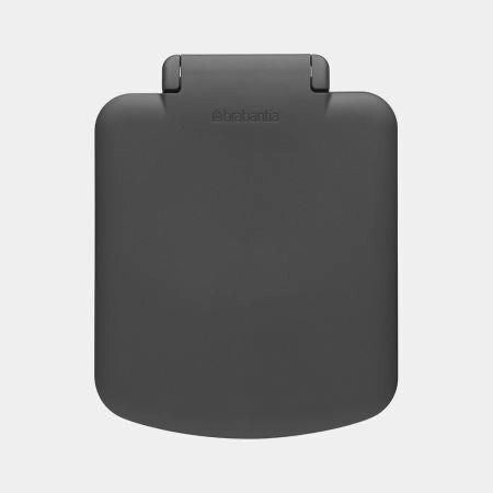 Brabantia 800023 StepUp Pattumiera a Pedale 40L con Porta Etichette a Click e Chiusura Soft-Stop colore Grigio Scuro