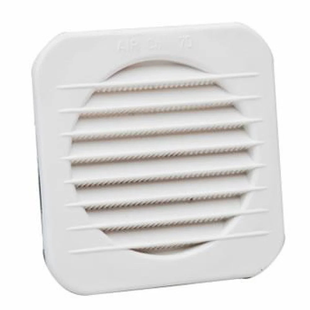Griglia aerazione in plastica qu adra incasso circolare 10x10 d.0