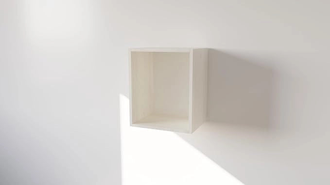 Pensile Cucina in Legno Nobilitato Bianco Frassino Mobile Alto con 1 Anta, Pensile Componibile Moderno Made in Italy (H48XL30XP33cm)