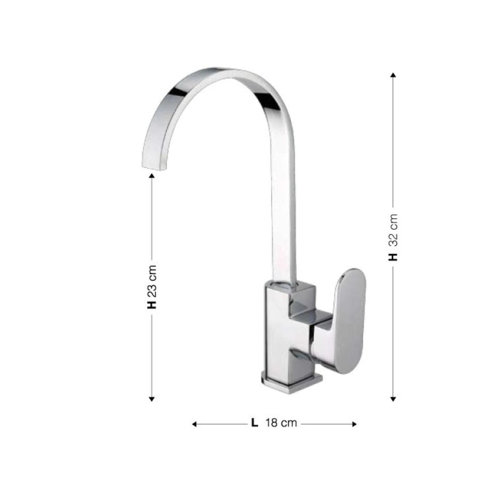 Miscelatore lavello cucina Samarcanda finitura cromo